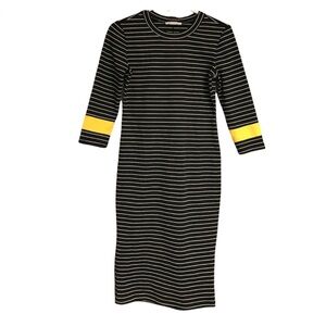 Striped Black and Yellow Dress